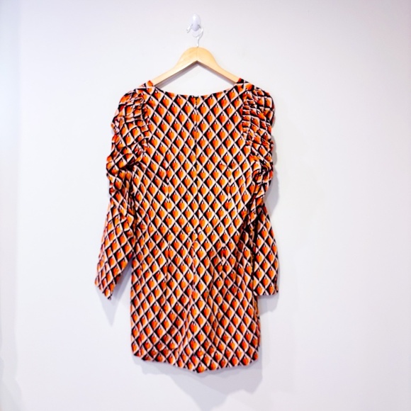 FARM RIO Orange and navy mini dress - Picture 12 of 12